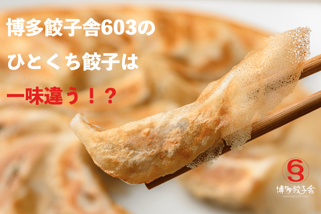 餃子 餃子舎603のひとくち餃子は他の餃子と一味違う！その理由とは